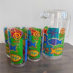 5 piece vintage Precision Craft plastic drink set
Made in Canada